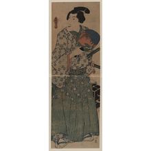 Japanese Print "Young man holding an insect carrier." by Utagawa Kunisada, 歌川国貞 (Utagawa Kunisada)