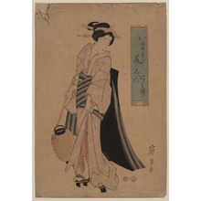 渓斉英泉: Woman carrying a paper lantern. - アメリカ議会図書館