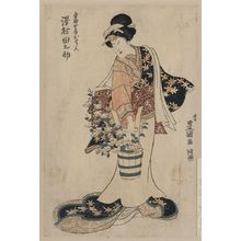 歌川豊国: The actor Sawamura Tanosuke in the role of Yusuke's wife Osen. - アメリカ議会図書館