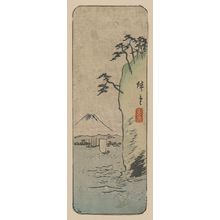 Utagawa Hiroshige: View of Mount Fuji from Honmoku. - Library of Congress