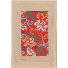 Unknown: [Nishike brocade with paulownia arabesque, with red background] - Library of Congress