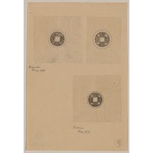 無款: [Design drawings for circular coins with square hole in center] - アメリカ議会図書館