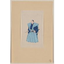 Unknown: [Japanese man, full-length, standing, facing left, wearing robe over kimono] - Library of Congress