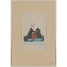 無款: [Religious figure, probably a monk, seated, facing slightly left, holding a loop of prayer beads] - アメリカ議会図書館