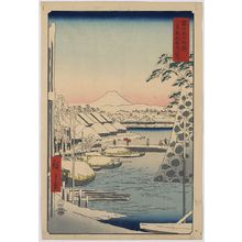 Utagawa Hiroshige: Sukiya Bridge in the eastern capital. - Library of Congress