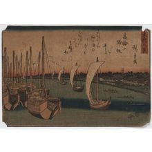 Utagawa Hiroshige: Returning sails at Takanawa. - Library of Congress