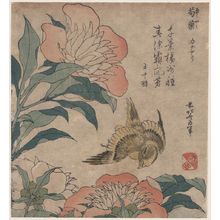 Katsushika Hokusai, 葛飾北斎 (Katsushika Hokusai)による浮世絵「Peony and canary.」