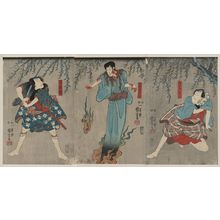 Utagawa Kuniyoshi: Actors in the roles of Dōguya Jinza, Hōkaibō Bōkon, and Shimobe Gunsuke. - Library of Congress