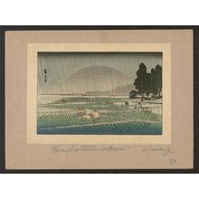 Utagawa Hiroshige: [Rice planting in rain]. - Library of Congress