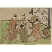 Isoda Koryusai: Drawing lots [for pairing]. - Library of Congress