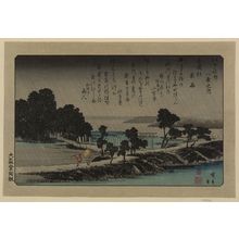 Utagawa Hiroshige: Evening rain at Azuma Shrine. - Library of Congress