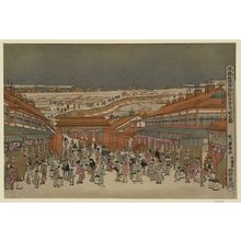 Utagawa Toyoharu: Perspective picture of famous places of Japan: Nakanocho in Shin-Yoshiwara. - Library of Congress