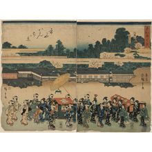 Utagawa Hiroshige: Brocade parade of the eastern capital: a view of Hachiman Shrine at Ichigaya. - Library of Congress