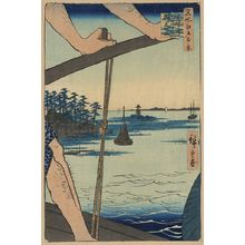 Utagawa Hiroshige: Haneda Ferry and Benten Shrine. - Library of Congress