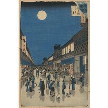 Utagawa Hiroshige: Night view of Saruwaka-machi. - Library of Congress