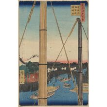 Utagawa Hiroshige: Inari Bridge and Minato Shrine, Teppōzu. - Library of Congress