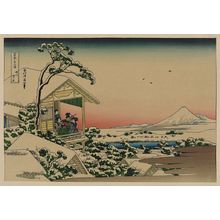 Katsushika Hokusai: [Teahouse at Koishikawa the morning after a snowfall] - Library of Congress