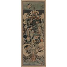 歌川国芳: Seven gods of good fortune in the treasure boat. - アメリカ議会図書館