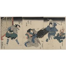 Utagawa Toyokuni I: The actors Ichikawa Danjuro, Iwai Hanshirō, and Bando Mitsugoro. - Library of Congress