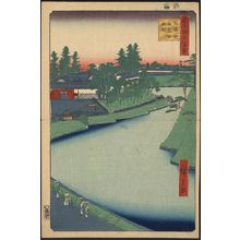 歌川広重: Benkei moat from Soto-Sakurada to Kōjimachi. - アメリカ議会図書館