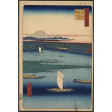 Ando Hiroshige, 歌川広重 (Andō Hiroshige)による浮世絵「Mitsumata wakarenofuchi」