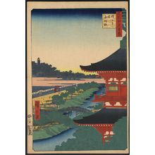 歌川広重: Zōjōji pagoda and Akabane. - アメリカ議会図書館