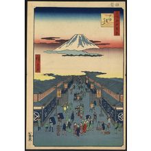 Ando Hiroshige, 歌川広重 (Andō Hiroshige)による浮世絵「Suruga-chō」