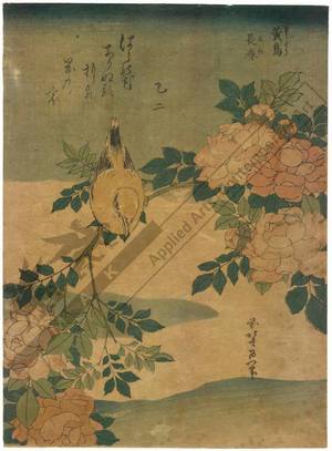 Katsushika Hokusai: Nightingale and roses - Austrian Museum of Applied Arts