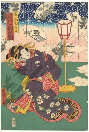 Utagawa Kunisada: Sawamura Tanosuke as Hakujin Okaru - Austrian Museum of Applied Arts