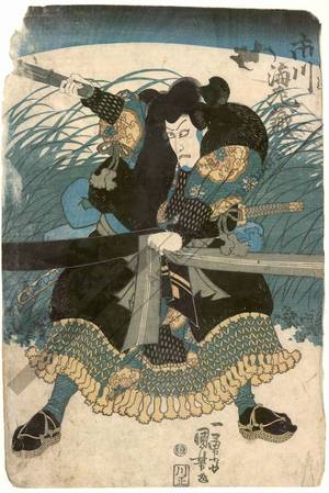 Utagawa Kuniyoshi: Actor Ichikawa Ebizo - Austrian Museum of Applied Arts
