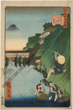 Utagawa Hirokage: The angler of Ochanomizu - Austrian Museum of Applied Arts