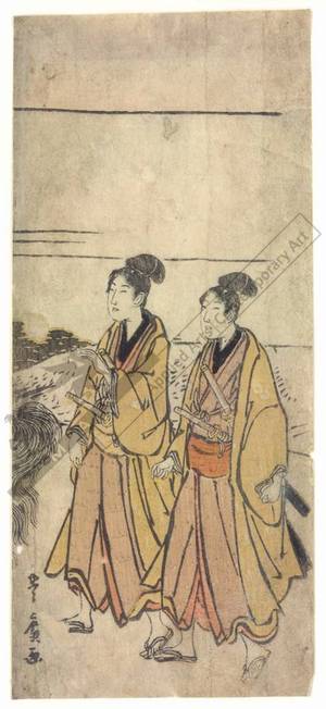 Utagawa Toyohiro: Procession of beauties (title not original) - Austrian Museum of Applied Arts