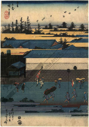 Utagawa Hiroshige: General view of Kasumigaseki - Austrian Museum of Applied Arts