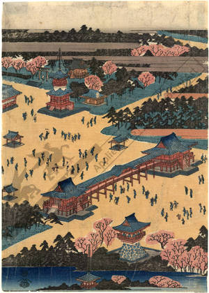 歌川広重: General view of Toeizan at Ueno - Austrian Museum of Applied Arts