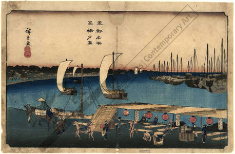 Utagawa Hiroshige: Evening view of Takanawa - Austrian Museum of Applied Arts