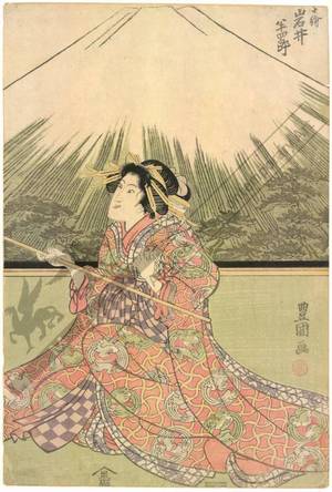 Utagawa Toyokuni I: Iwai Hanshiro as Utsushie - Austrian Museum of Applied Arts