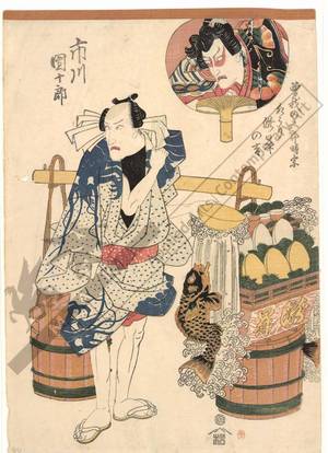 Utagawa Kunisada: Actor Ichikawa Danjuro - Austrian Museum of Applied Arts