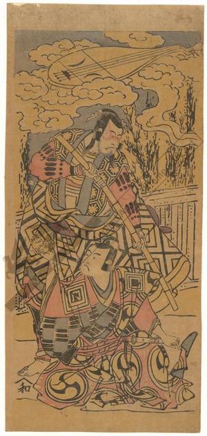 Katsukawa Shuncho: Ichikawa Danjuro and Ichikawa Monnosuke (title not original) - Austrian Museum of Applied Arts