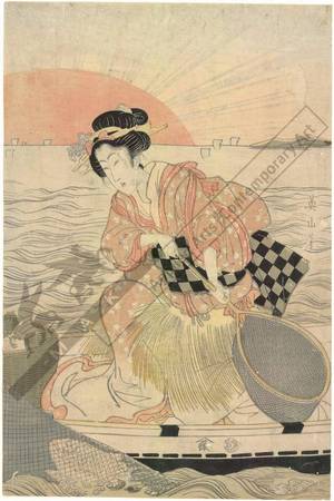 菊川英山: Elegant women as fishermen - Austrian Museum of Applied Arts