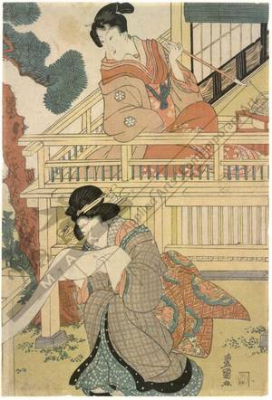 Utagawa Toyokuni I: Chushingura parody (title not original) - Austrian Museum of Applied Arts