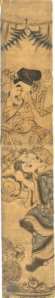 北尾重政: Lucky gods Ebisu and Daikoku (title not original) - Austrian Museum of Applied Arts