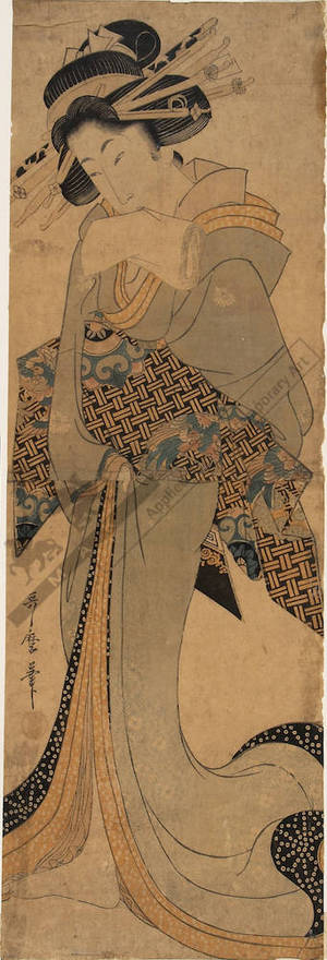 Kitagawa Utamaro: Courtesan (title not original) - Austrian Museum of Applied Arts