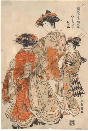 Isoda Koryusai: Courtesan Tagasode from the Daimonji house - Austrian Museum of Applied Arts