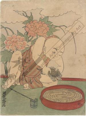 Isoda Koryusai: Child with a turtle (title not original) - Austrian Museum of Applied Arts