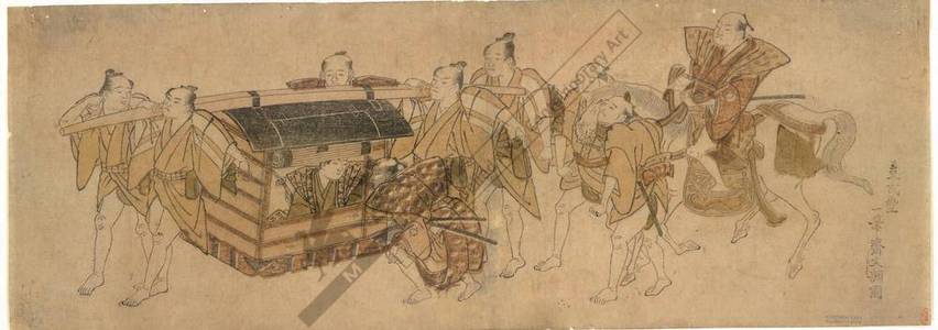 一筆斉文調: Daimyo-procession (title not original) - Austrian Museum of Applied Arts