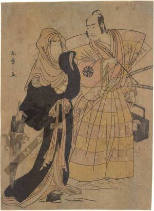 勝川春章: Segawa Kikunojo and Nakamura Nakazo (title not original) - Austrian Museum of Applied Arts