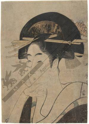喜多川歌麿: Young woman (title not original) - Austrian Museum of Applied Arts