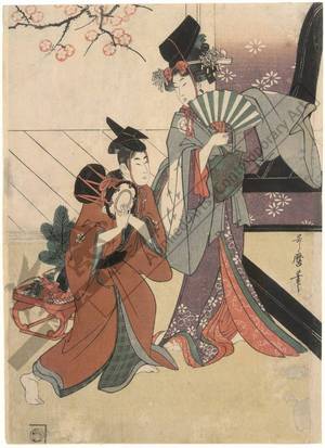 Kitagawa Utamaro: Dance performance (title not original) - Austrian Museum of Applied Arts