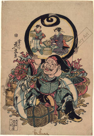 渓斉英泉: Lucky god Daikoku (title not original) - Austrian Museum of Applied Arts