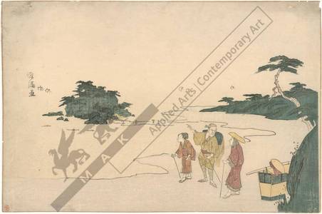 Kubo: Travelers at Enoshima (title not original) - Austrian Museum of Applied Arts